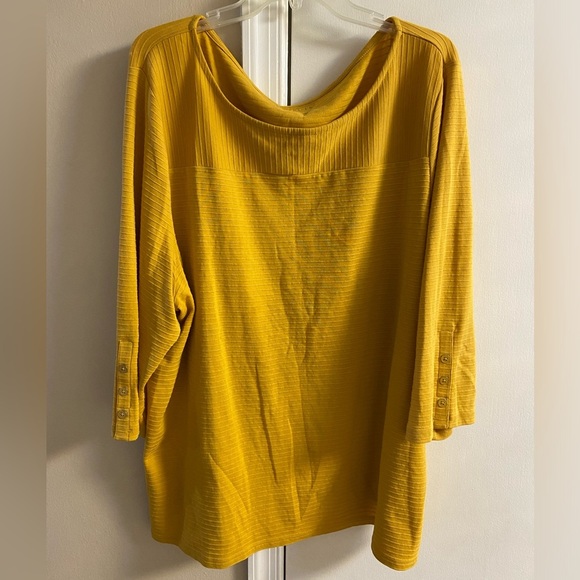 Talbots‎ tunic top mustard pima cotton 3X - Picture 1 of 6